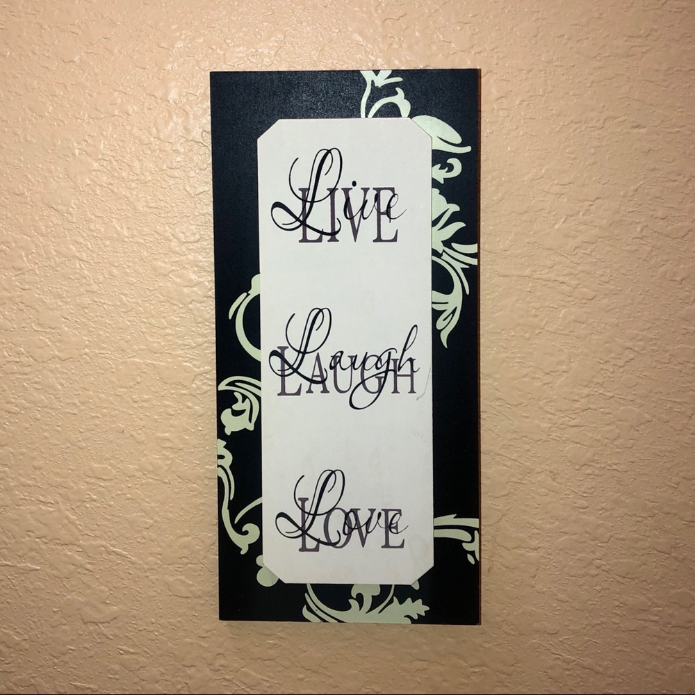 “Live Love Laugh” Wood Plaque